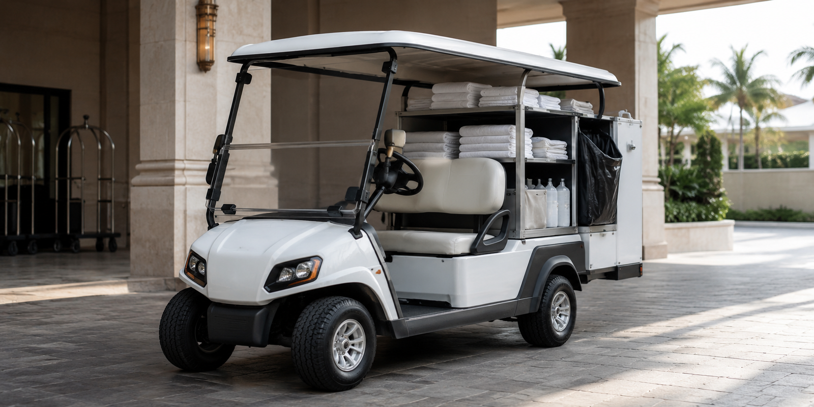 hotel linen service golf cart custom vehicle