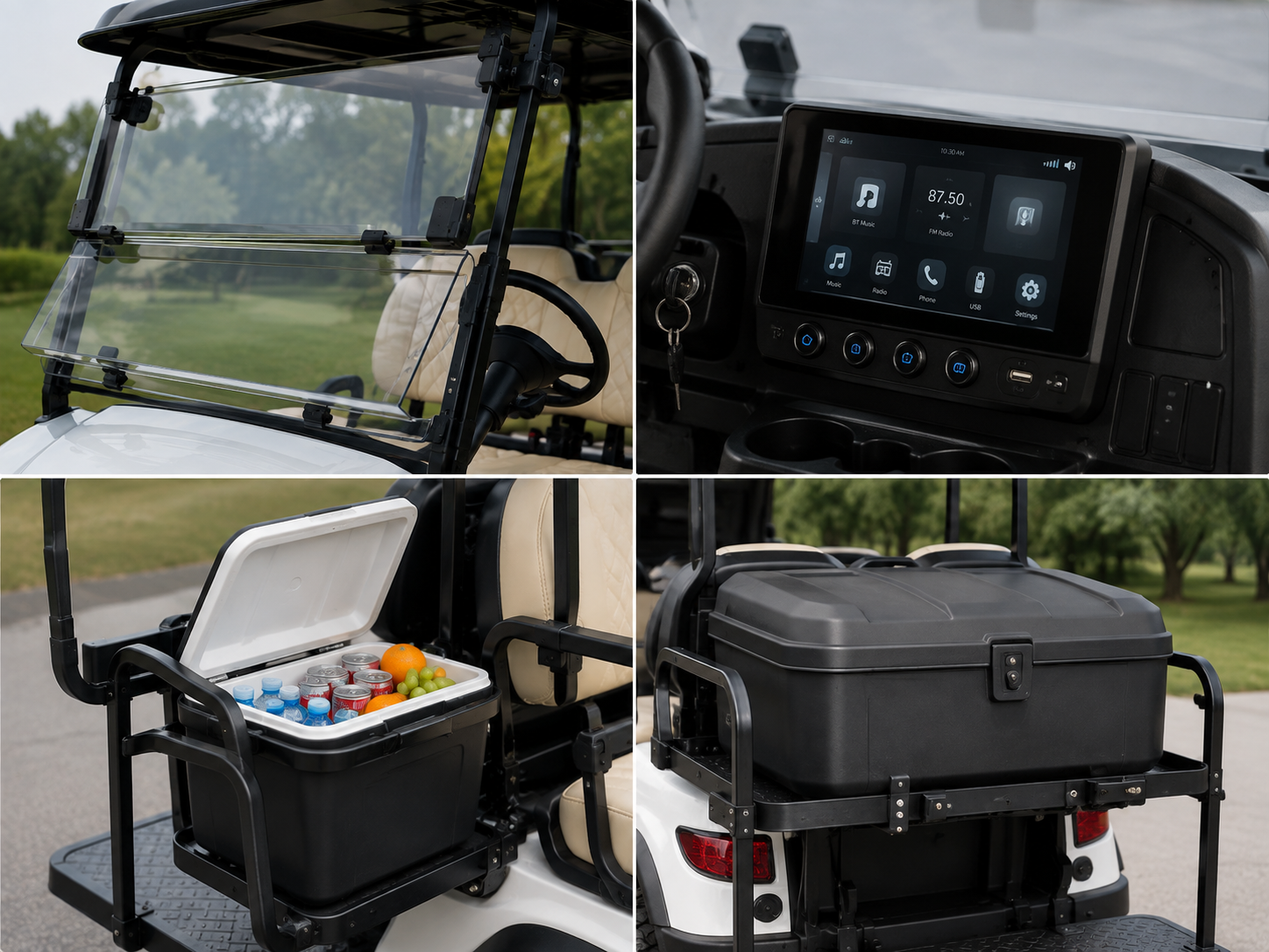 custom golf cart accessories dashboard storage