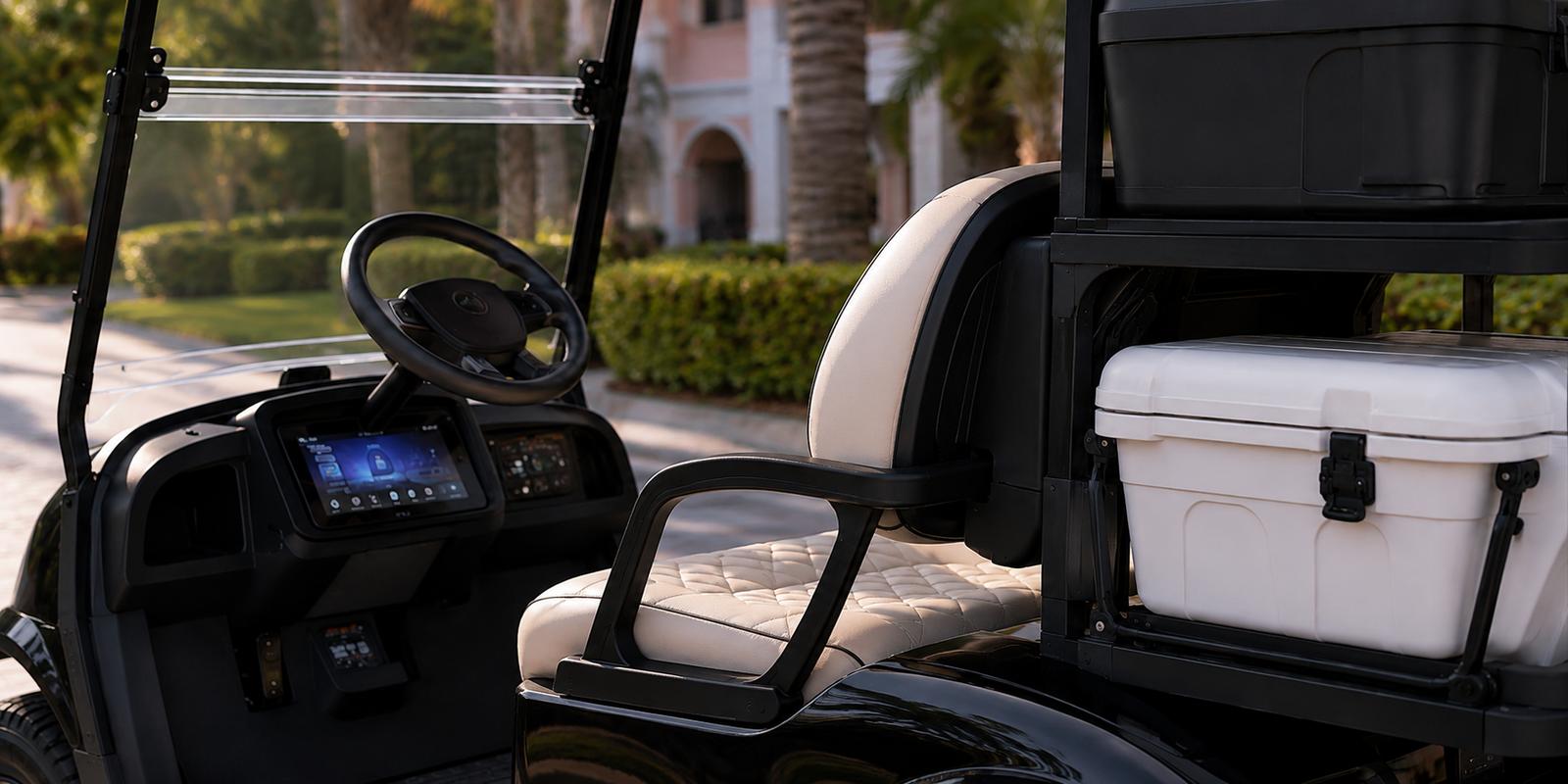 custom golf cart dashboard multimedia and accessories