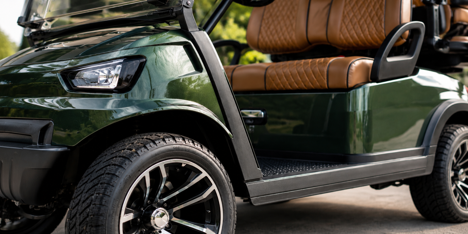 custom golf cart seat stitching and brand identity options