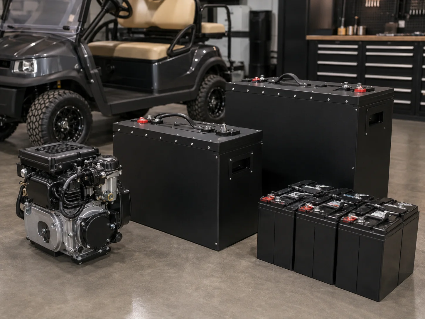 electric golf cart battery power system