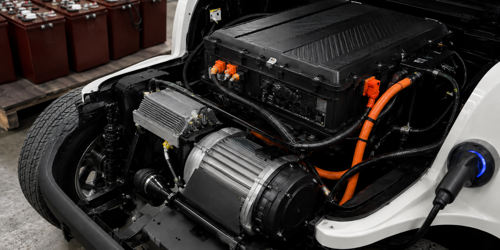 electric golf cart lithium battery and power package